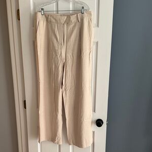 LOFT Cream Wide Leg Women's Pants